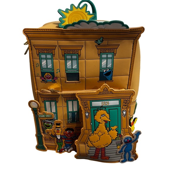 Loungefly Sesame Street Neighborhood Friends Mini Backpack - Picture 1 of 8